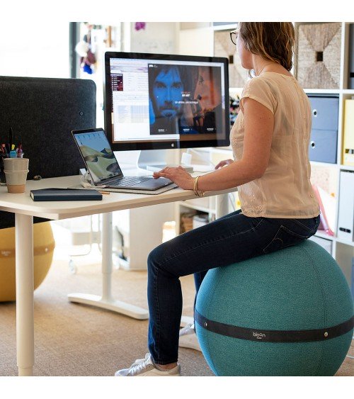 Bloon Original Turquoise - Siège ballon Bloon Paris ergonomique swiss ball bureau d'assise