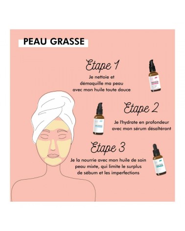 Cleansing oil - Rose and lily of the valley fragrance Clémence et Vivien vegan cruelty free cosmetic compagnies