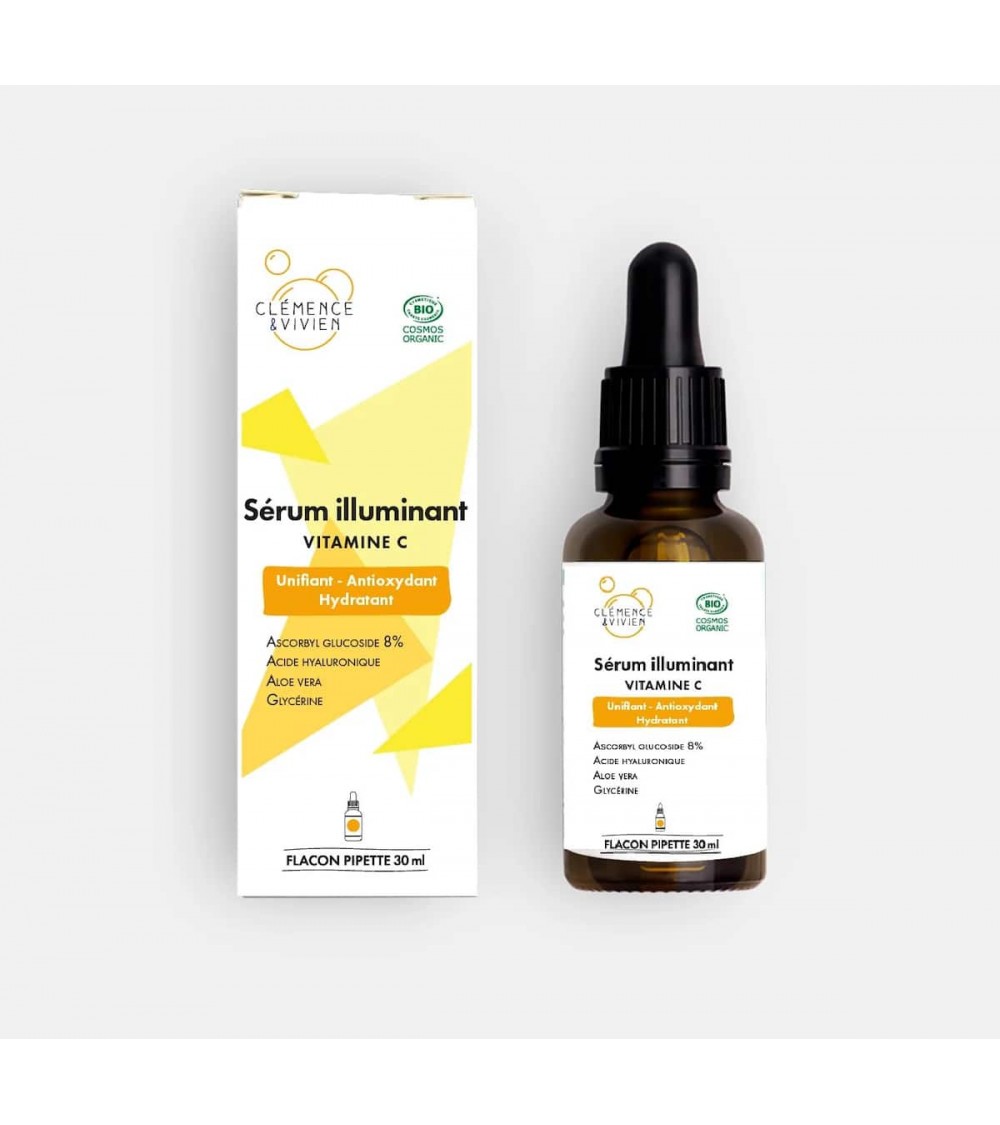 Sérum illuminant à la vitamine C Clémence et Vivien cosmetique naturel de qualité vegan