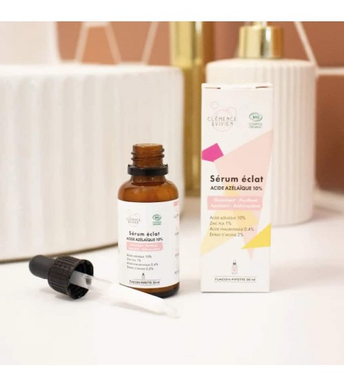 Strahlender Glanz Serum mit Azelainsäure 10% Clémence et Vivien naturkosmetik marken vegane kosmetik producte kaufen