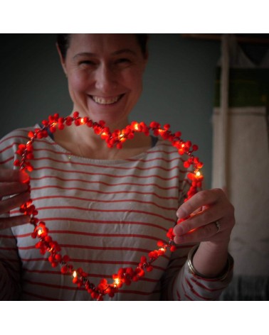 Love - Cuore di pon pon rosso - Decorazione luminosa Melanie Porter decorazioni luminose