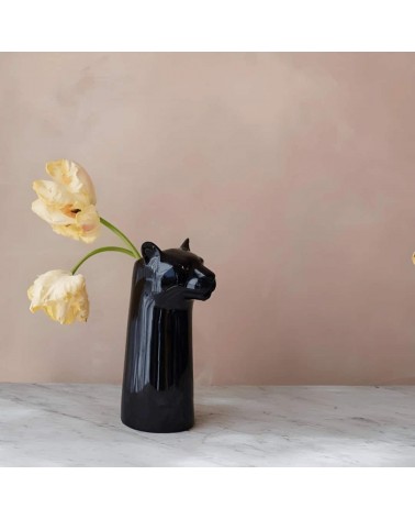 Black Panther - Large ceramic Flower Vase Quail Ceramics table flower living room vase kitatori switzerland