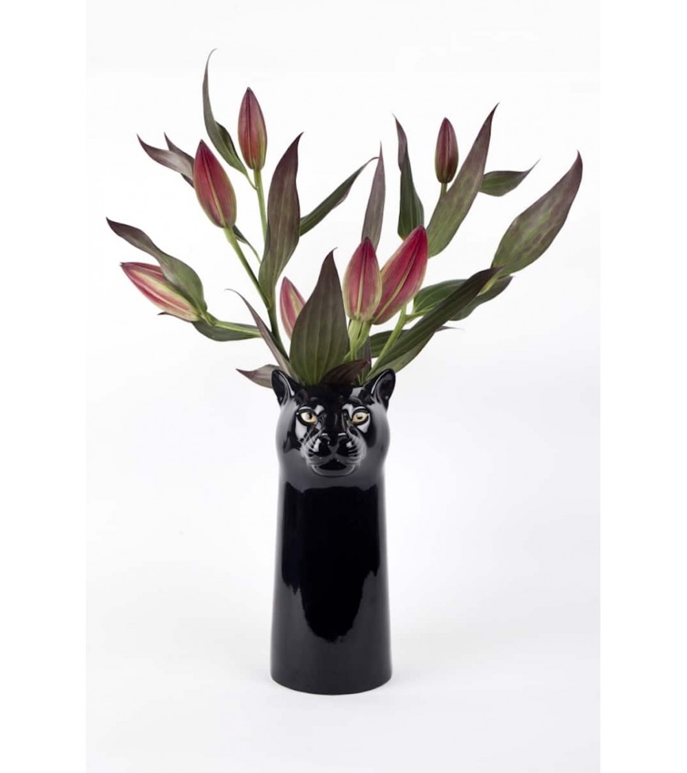 Black Panther - Large ceramic Flower Vase Quail Ceramics table flower living room vase kitatori switzerland