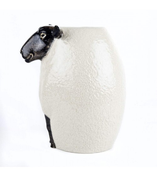 Mouton suffolk à tête noire - Grand vase à fleurs Quail Ceramics design fleur décoratif original kitatori suisse