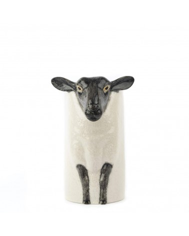 Black faced suffolk sheep - Ceramic Utensil Holder Quail Ceramics