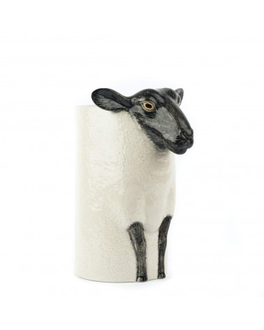 Black faced suffolk sheep - Ceramic Utensil Holder Quail Ceramics