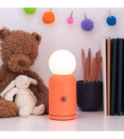 Skittle Lamp Corail - Lampe de table sans fil Lund London a poser de nuit led moderne originale design suisse