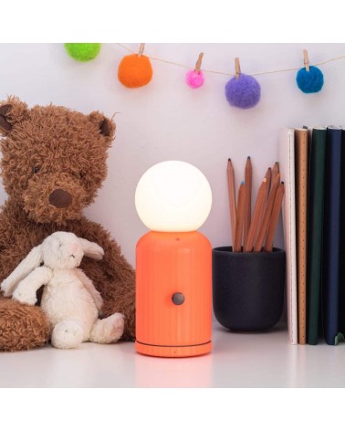 Skittle Lamp Corail - Lampe de table sans fil Lund London a poser de nuit led moderne originale design suisse