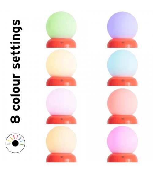 Skittle Lamp Corail - Lampe de table sans fil Lund London a poser de nuit led moderne originale design suisse