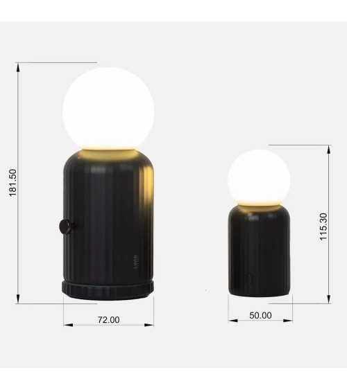 Mini Lamp Schwarz - Kabellose LED Tischlampe Lund London tischleuchte led modern designer kaufen