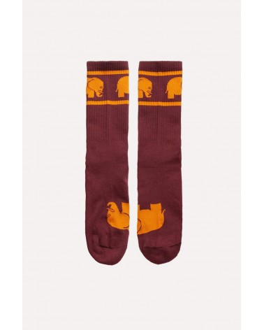 Organic cotton sports socks - Burgundy Trendsplant funny crazy cute cool best pop socks for women men