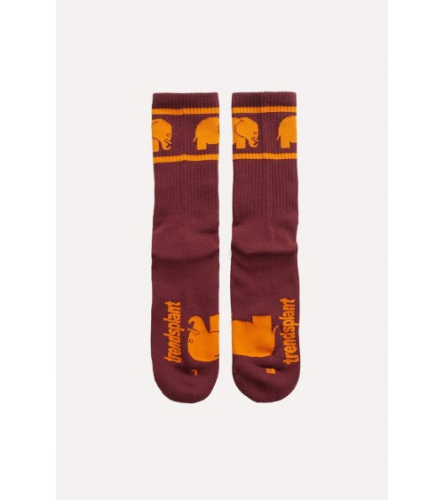 Organic cotton sports socks - Burgundy Trendsplant funny crazy cute cool best pop socks for women men