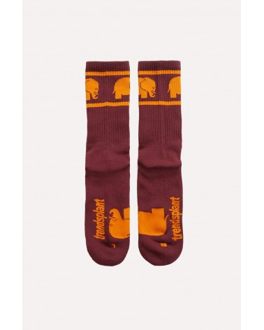 Chaussettes de sport en coton biologique - Bordeaux Trendsplant jolies pour femme originales pour homme chausset rigolotes dr...