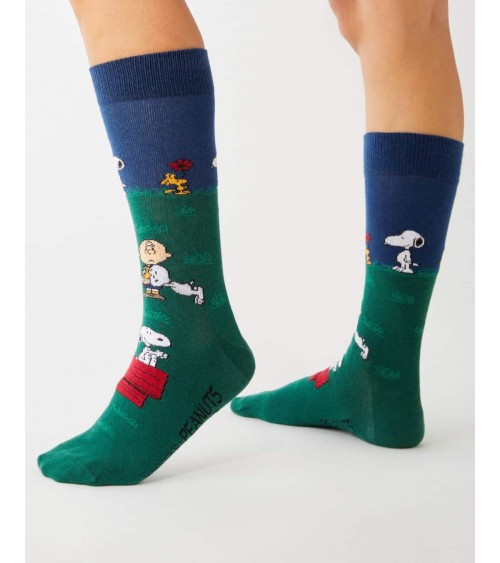 Be Snoopy Friends - Chaussettes amusantes en coton bio Besocks jolies chausset pour homme femme fantaisie drole originales