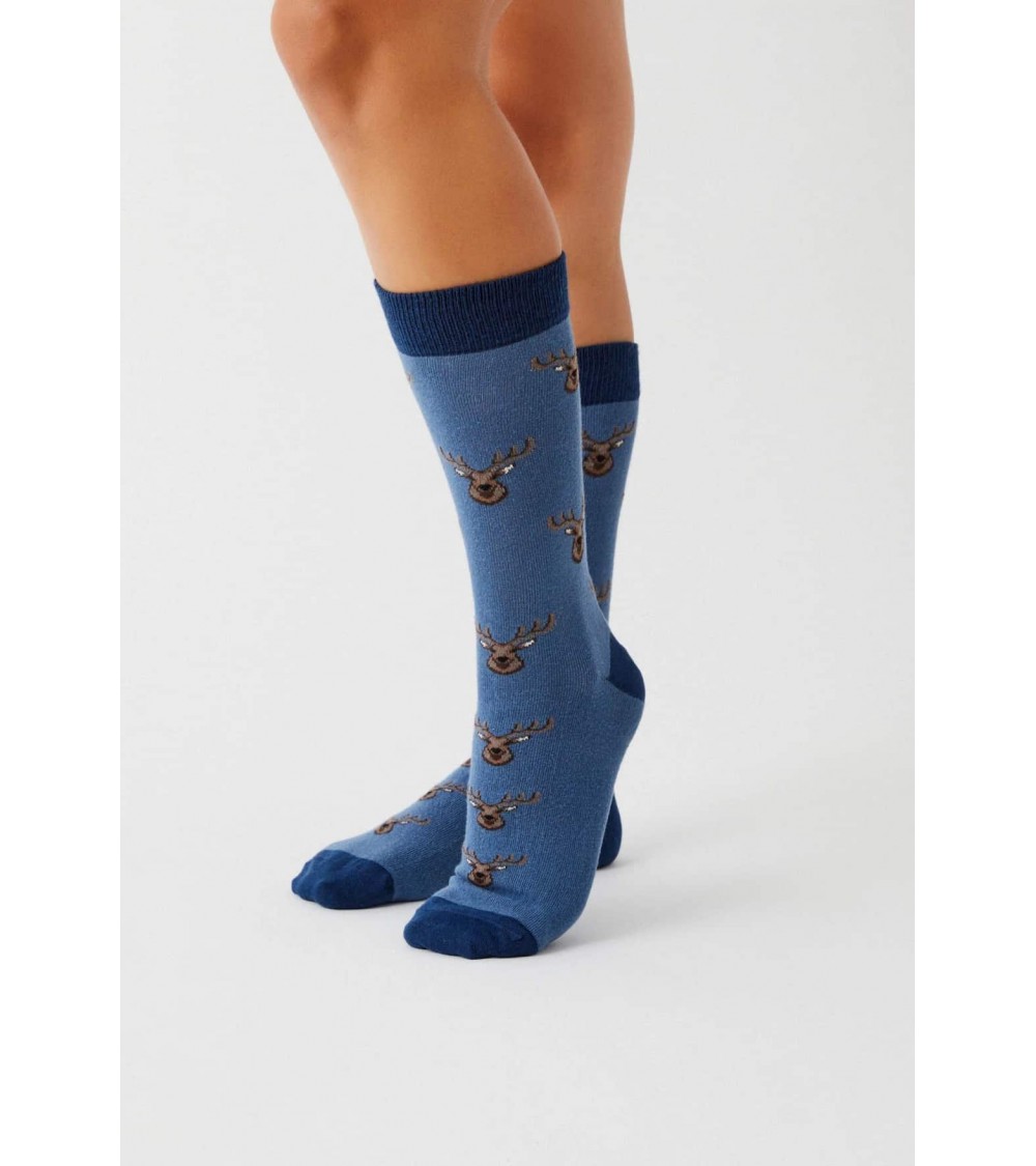 BeReindeer - Socken aus bio Baumwolle - Blau Besocks socke kuschelsocken für damen lustig herren farbige coole socken