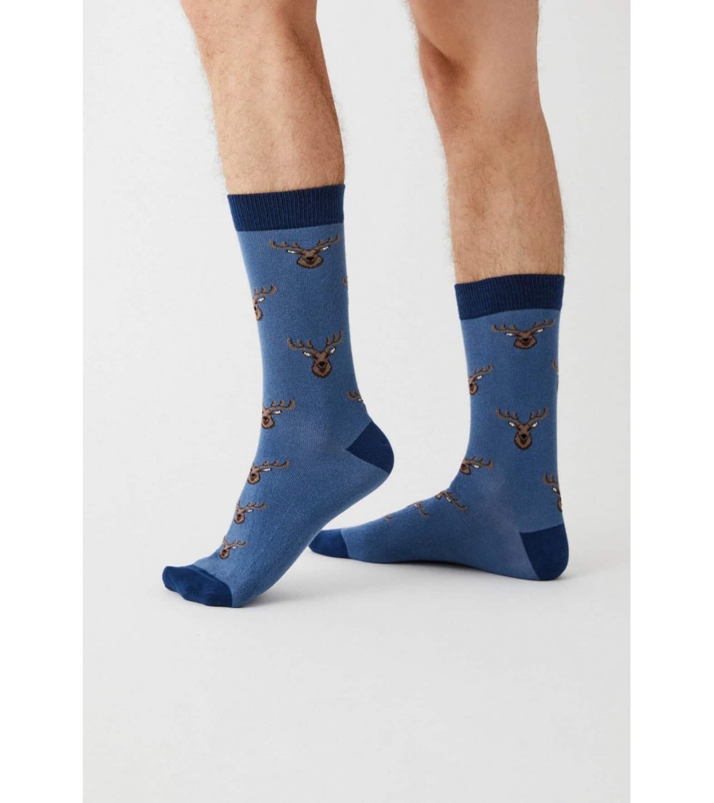 BeReindeer - Socken aus bio Baumwolle - Blau Besocks socke kuschelsocken für damen lustig herren farbige coole socken