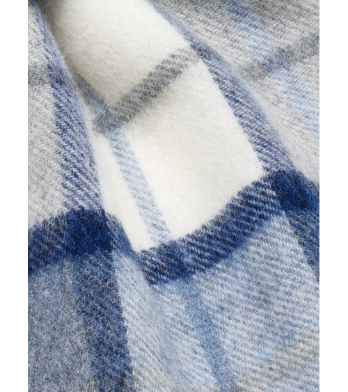 Winchester Sky - blue and white Merino wool scarf Bronte by Moon scarves man mens women ladies male neck winter scarf