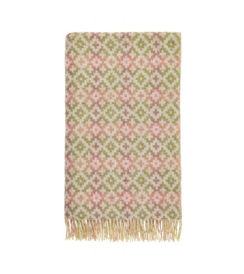 Plaid Dartmouth Vert - Couverture en pure laine vierge Bronte by Moon un plaid cocooning couverture chaude douce plaide lit