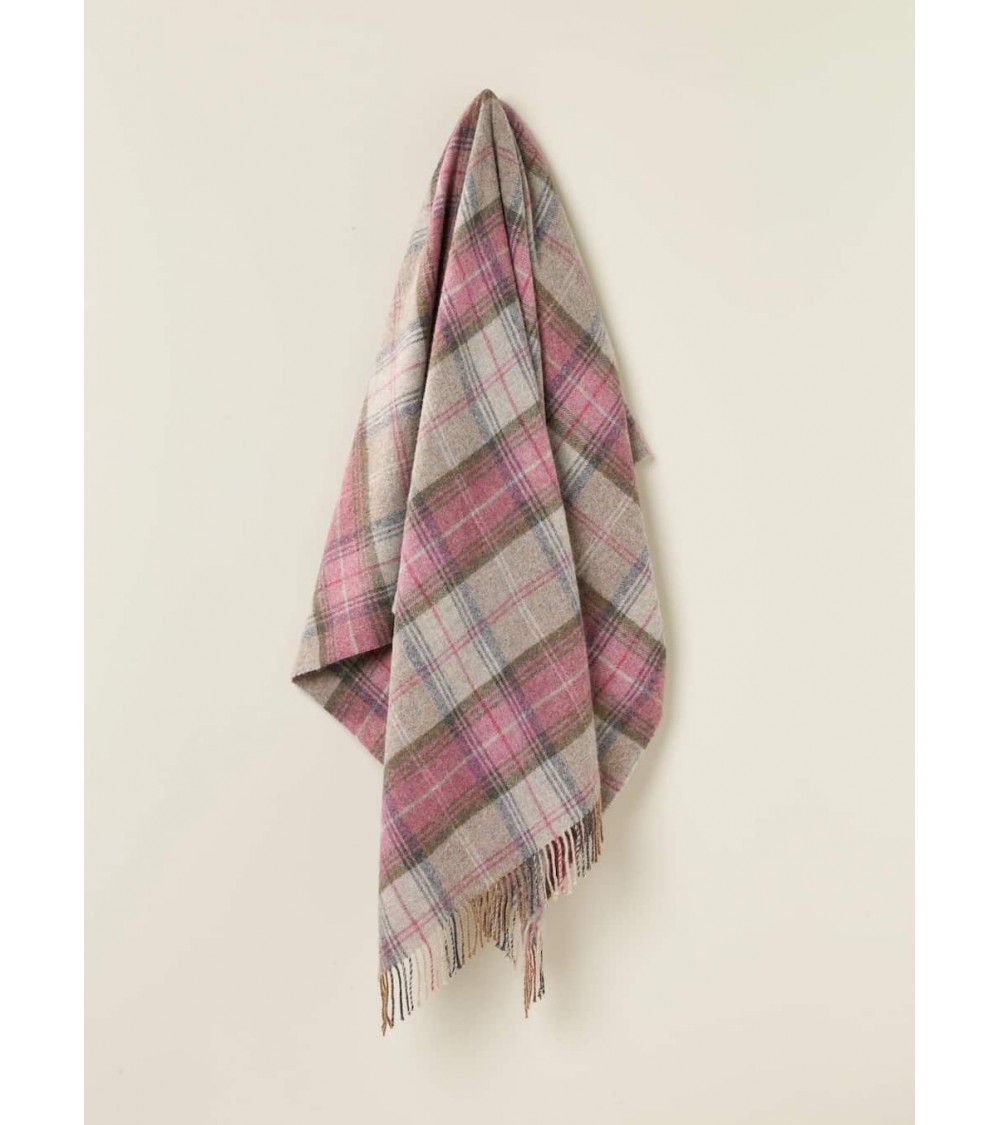 STROUD HEATHER - Shetland wool blanket Bronte by Moon warm cozy soft sofa throw blanket picnic throws and blankets