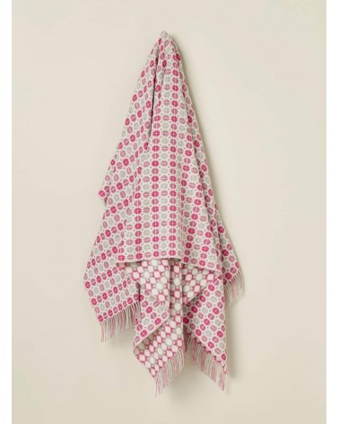 Plaid MILAN Rose - Couverture douce en laine mérinos Bronte by Moon un plaid cocooning couverture chaude douce plaide lit