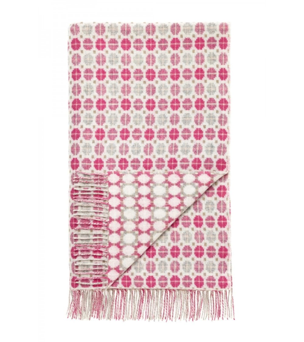 Plaid MILAN Rose - Couverture douce en laine mérinos Bronte by Moon un plaid cocooning couverture chaude douce plaide lit
