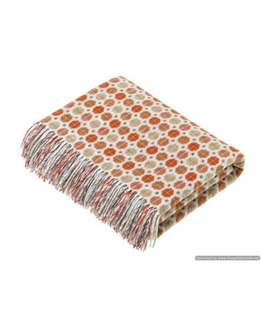 MILAN Safran - Plaid canapé, couverture en laine mérinos Bronte by Moon anglaise plaid tartan ecossais 100 laine highland