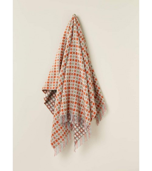 MILAN Safran - Plaid canapé, couverture en laine mérinos Bronte by Moon anglaise plaid tartan ecossais 100 laine highland