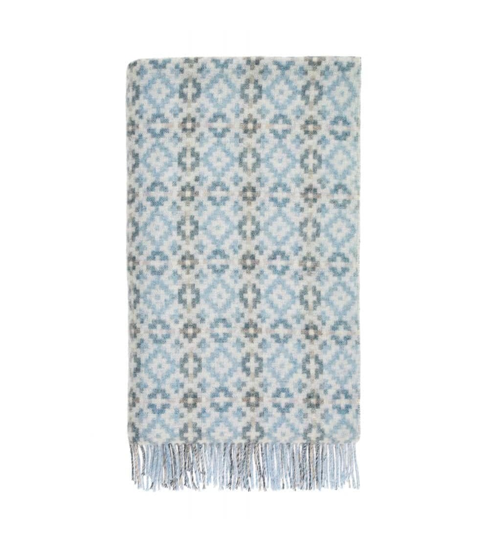 Dartmouth Blau - Wolldecke, Decke aus reiner Schurwolle Bronte by Moon woll decken schafwoll decke kaufen kuscheldecke fûr so...