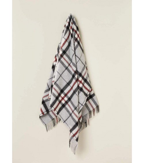 Grey Thompson - Pure new wool blanket Bronte by Moon clan plaids english sofa cozy soft throw blanket