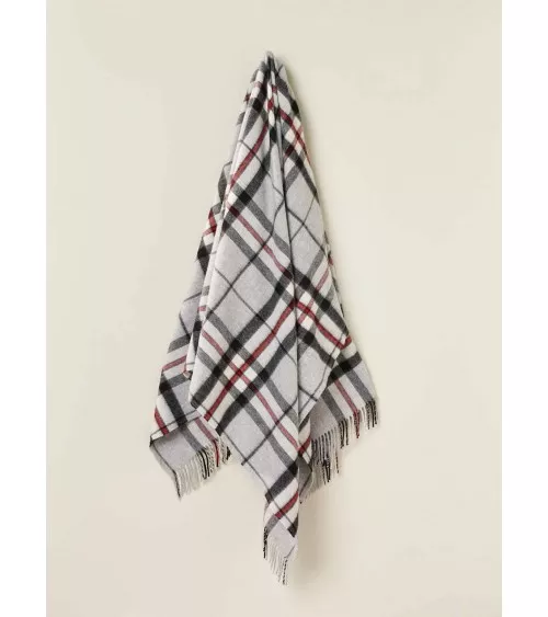 Plaid tartan Grey Thompson - couverture en laine Bronte by Moon anglaise plaid tartan ecossais 100 laine highland