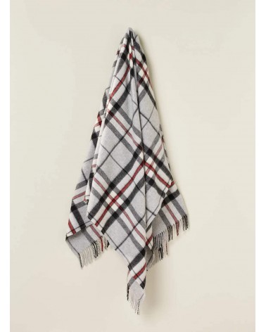 Plaid tartan Grey Thompson - couverture en laine Bronte by Moon anglaise plaid tartan ecossais 100 laine highland