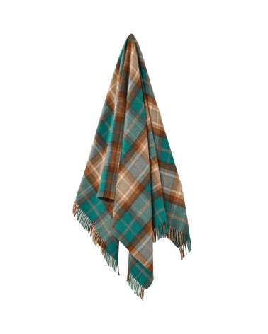 Plaid Winterton vert jade - couverture en laine mérinos Bronte by Moon un plaid cocooning couverture chaude douce plaide lit