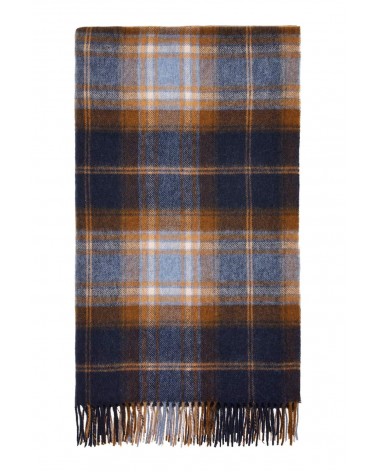 Plaid Winterton Bleu marine - couverture en laine mérinos Bronte by Moon plaide pour canapé de lit cocooning chaud