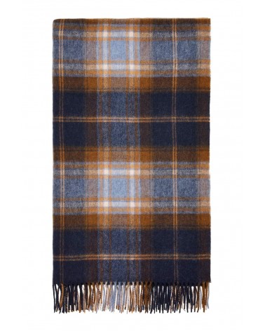 Winterton Navy - Merino wool blanket Bronte by Moon warm cozy soft sofa throw blanket picnic throws and blankets