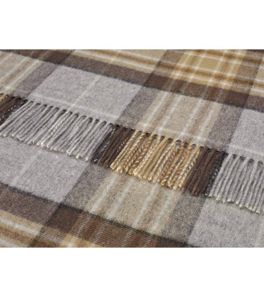 McKellar - Merino wool blanket Bronte by Moon clan plaids english sofa cozy soft throw blanket