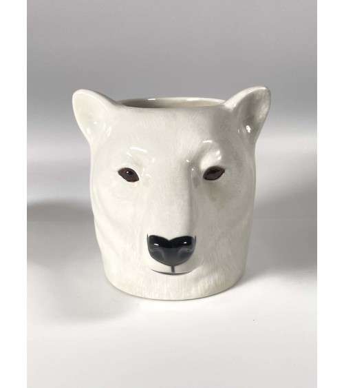 Polar Bear - Animal Pencil pot & Flower pot Quail Ceramics pretty pen pot holder cutlery toothbrush makeup brush
