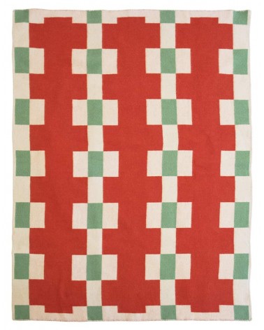 MARTA Red - Wool blanket Brita Sweden warm cozy soft sofa throw blanket picnic throws and blankets