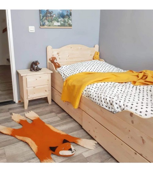 Finlay - Fox rug - Wool animal rug Sew Heart Felt animal rugs for nursery animal rug for living room kids
