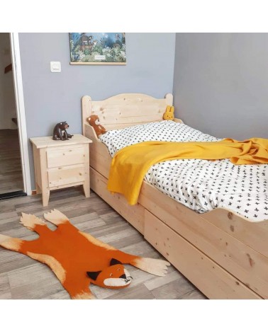 Finlay - Fox rug - Wool animal rug Sew Heart Felt animal rugs for nursery animal rug for living room kids