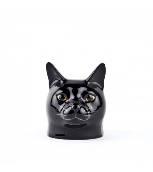 Lucky - Black Cat - Eggcup Quail Ceramics cute egg cup holder