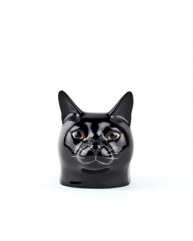 Lucky - Black Cat - Eggcup Quail Ceramics cute egg cup holder