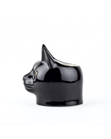 Lucky - Black Cat - Eggcup Quail Ceramics cute egg cup holder