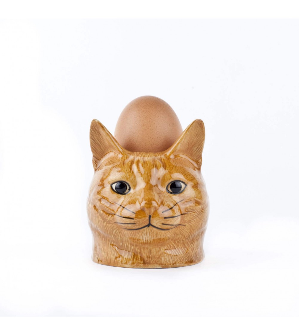 Vincent - Ginger Cat - Eggcup Quail Ceramics cute egg cup holder