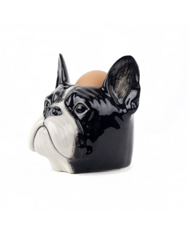 Bouledogue Français - Coquetier en céramique Quail Ceramics oeuf original design