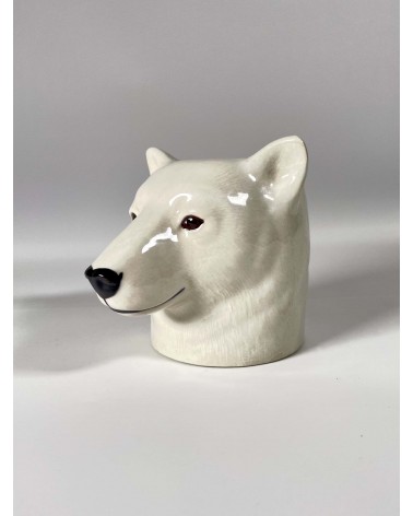 Polar Bear - Animal Pencil pot & Flower pot Quail Ceramics pretty pen pot holder cutlery toothbrush makeup brush