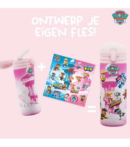 Paw Patrol - Bottiglia d'acqua isolata per bambini - Rosa IZY Bottles borracce termiche