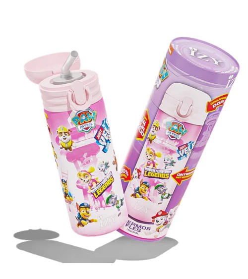 Gourde Pat patrouille - Rose - Gourde Isotherme enfant IZY Bottles gourde sport metal d eau aluminium thé design