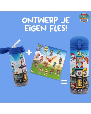 Gourde Pat patrouille Rescue Knights - Gourde Isotherme enfant IZY Bottles gourde sport metal d eau aluminium thé design