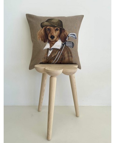 English Cocker Spaniel Golferin - Kissenbezug, Zierkissen Yapatkwa zierkissen sofa deko kissen kaufen dekokissen sofakissen