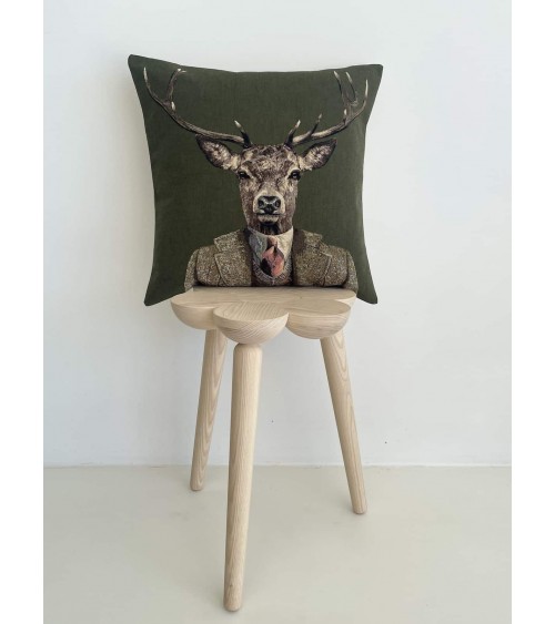 Cerf dandy - Housse de coussin pour canapé Yapatkwa coussins décoratifs pour canapé salon deco original suisse